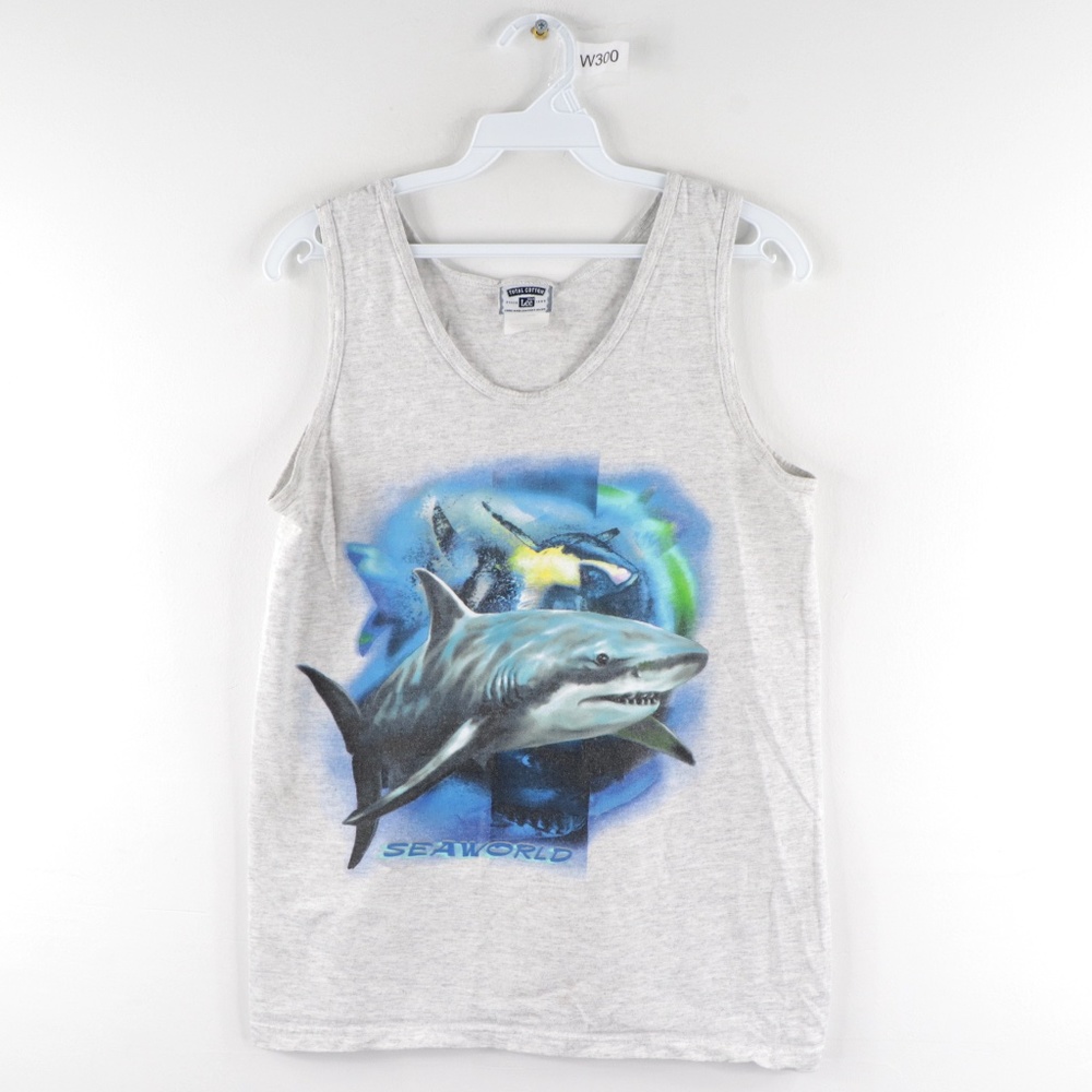 Vintage 90s Seaworld Great White Shark Tank Top